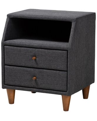 Design Studios Dnu Design Studios Claverie Modern Charcoal 2-Drawer Wood Nightstand