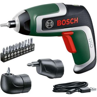 Bosch Utensili - Avvitatore a batteria 3,6V con accessori, cavo usb 06039E0021