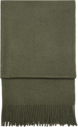 Mango Fringe Scarf in Medium Green at Nordstrom