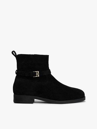 Tommy Hilfiger Suede Ankle Strap Riding Boots
