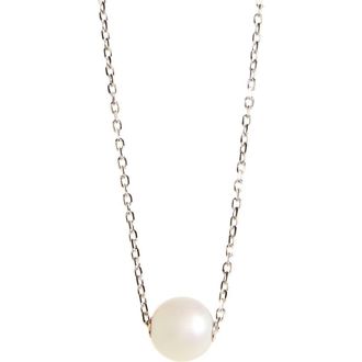 Mikimoto Single Pearl Pendant Necklace in White Gold at Nordstrom, Size 18 In