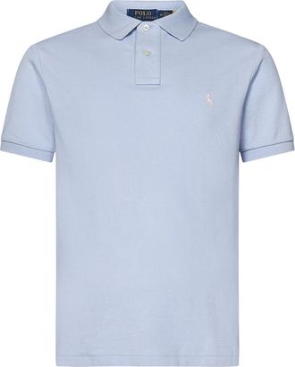 Polo Ralph Lauren Lichtblauwe Polo T-shirt met Pony Borduursel - Heren - Polos - Blauw - 2XL - Katoen - Tops