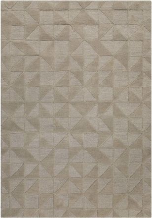 Wecon Home Alfombra beige arena diseño tufting a mano con relieve 160x230
