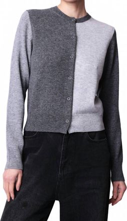 BERENICE Camaieu Knit Cardigan In Grey Mix