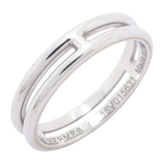 Herm&egrave;s White Gold (18K) Band Ring (Pre-Owned)