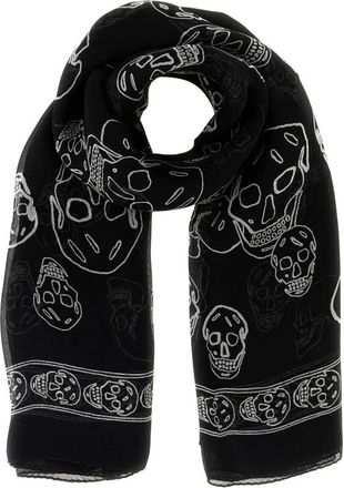 Alexander McQueen Alexander McQueen, Silky Scarves, female, Multicolor, Size: ONE SIZE Printed Chiffon Foulard