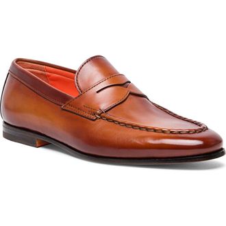 Santoni Door Penny Loafer in Light Brown at Nordstrom Rack, Size 7.5