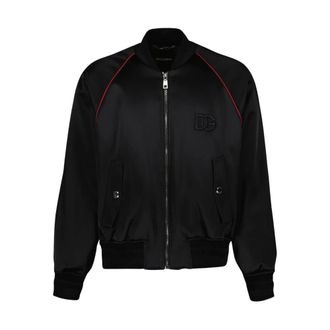 Dolce & Gabbana Bomber Jackets, male, Black, Size: XS Bomber DG