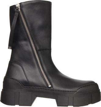 Vic Mati&eacute; Leren Gospel Bootie - Dames - Enkellaarsjes - Zwart - 36 EU - Leer - Schoenen