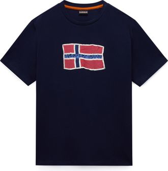 Napapijri T-Shirt NAPAPIJRI, Herren, Gr. XXL, blu marine, Obermaterial: 100% Baumwolle, normal, Rundhals, Shirts T-Shirt