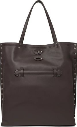 Zanellato Zwarte Leren Shopper - Dames - Shoppers - Bruin - ONE Size - Leer - Tassen