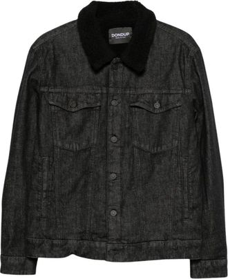 Dondup Denim Jas met Schapenvachtkraag - Heren - Spijkerjassen - Zwart - M - Denim - Jassen
