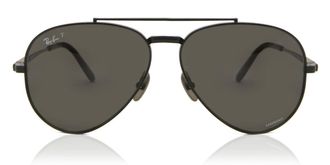 Ray-Ban RB8225 Aviator Titanium 3141K8 Mens Sunglasses Black Size 62