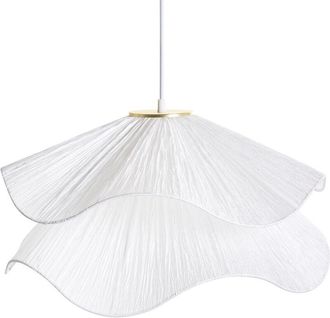 Beliani Pendant Lamp PUNGWE Fabric White