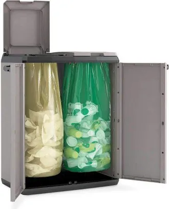 Keter Pattumiera Keter Split Raccolta Differenziata Grigio 85 X 39 X 68cm
