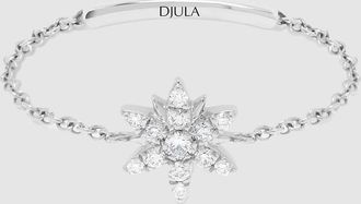 Djula Bague Chaîne Magic Touch Soleil Diamants Or Blanc