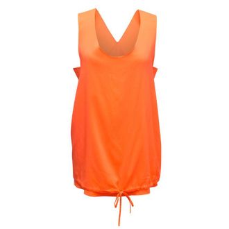 Chlo&eacute; Neon Orange Silk Top with Cut-out Side Panels Size S