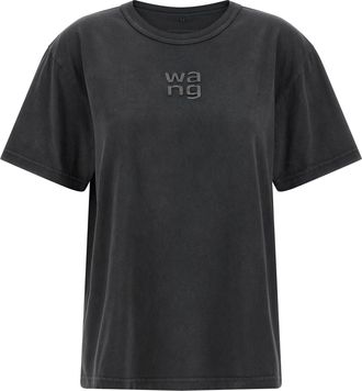 Alexander Wang Hotfix Logo T-Shirt Black
