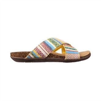 Lamofootwear Womens Leyla Crossband Sandal In Yellow