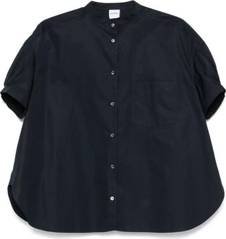 Aspesi short-sleeve poplin shirt - women - Cotton - 36 - Blue