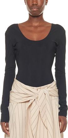Tibi Stretch Bodysuit Scoop Neck Ballet Bodysuit