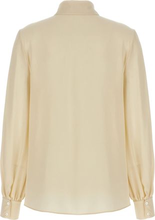 Valentino Garavani Womens Beige Silk Blouse