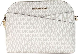 Michael Kors Michael Kors WomenS Back Slip Pocket Signature Canvas Crossbody Bag, Womens Vanilla