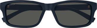 Gucci GG1986SA004 Rectangle Full Rim Sunglasses - Blue