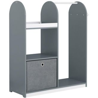 SoBuy Sobuy - Children Wardrobe Closet Dress up Storage with Hanging Rail,KMB40-HG