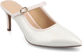 Journee Collection Tiffee Pump in Bone Shimmer at Nordstrom Rack, Size 6.5