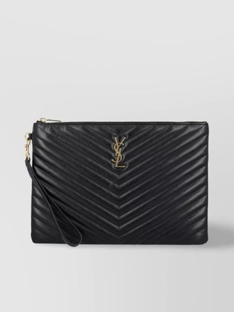 Saint Laurent cassandre leather tablet pouch