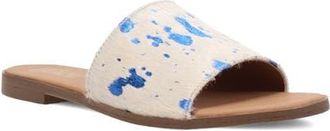 Dingo Moo Moo Genuine Calf Hair Slide Sandal in Blue at Nordstrom, Size 9.5
