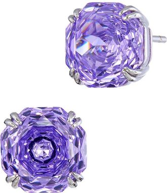 Savvy Cie Jewels Silver Cz Stud Earrings