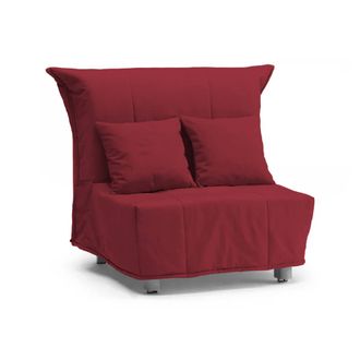 Dmora Sofa Cama Dabargi, Sof&aacute; Individual, 100% Made In Italy, Sill&oacute;n De Sal&oacute;n Con Apertura Trolley, En Tela Acolchada, Con Almohadas Incluidas, Cm 85x90h85,