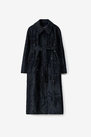 Fabiana Filippi Weiter Dreiviertel-Jacquard-Mantel mit Wappenmotiven