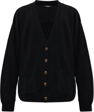 Balmain Cardigan met zakken - Heren - Vesten - Zwart - XL - Wol - Truien & Vesten