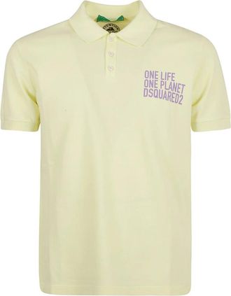 Dsquared2 Mini Polo Shirt - Heren - Polos - Geel - S - Katoen - Tops