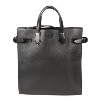 Valentino Garavani Antibes Tote - Heren - Shoppers - Zwart - ONE Size - Leer - Tassen