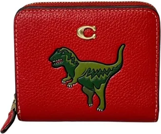 Coach Red Color Leather Wallet (Bi-Fold) (Pre-Owned)