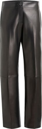 Khaite Mita Low-Rise Plong&eacute; Leather Pants