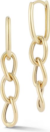 Ember Fine Jewelry 14K Gold Curb Link Drop Earrings