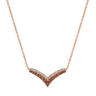 Le Vian Ladies Chocolate Diamonds Fashion Necklace in 14k Strawberry Gold