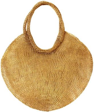 Brunna.Co The Sol Mesh Wire Tote Bag in Pink in Gold at Nordstrom, Size Medium