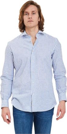 Mazzarelli Stijlvolle Shirt voor Mannen - Heren - Casual Overhemden - Blauw - 2XL - Overhemden
