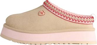 UGG Tazz Love 26 Slipper - Dames - Pantoffels - Beige - 38 EU - Leer - Schoenen