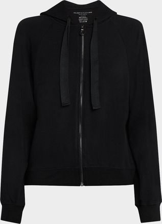 Majestic Filatures French Terry Zip-Front Hoodie