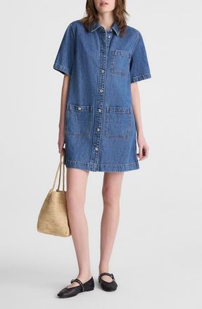 Madewell Denim Minidress in Pickett Wash at Nordstrom, Size Xx-Large