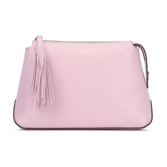 Pinko Klassieke Beauty Case - Dames - Clutches - Roze - ONE Size - Leer - Tassen