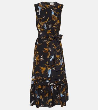 Erdem Printed silk midi dress