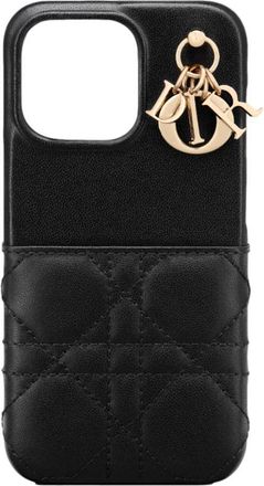 Dior Lady Dior iPhone XS Black Leather Cover